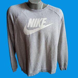 men's XL Crewneck Sweatshirt Nike Gray Logo XL Cotton/Polyester Swoosh